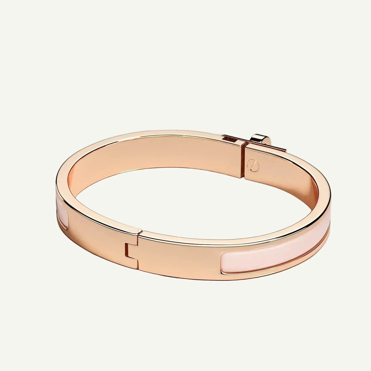 Hermès - Bracelet Mini Clic Kelly Rose Candeur