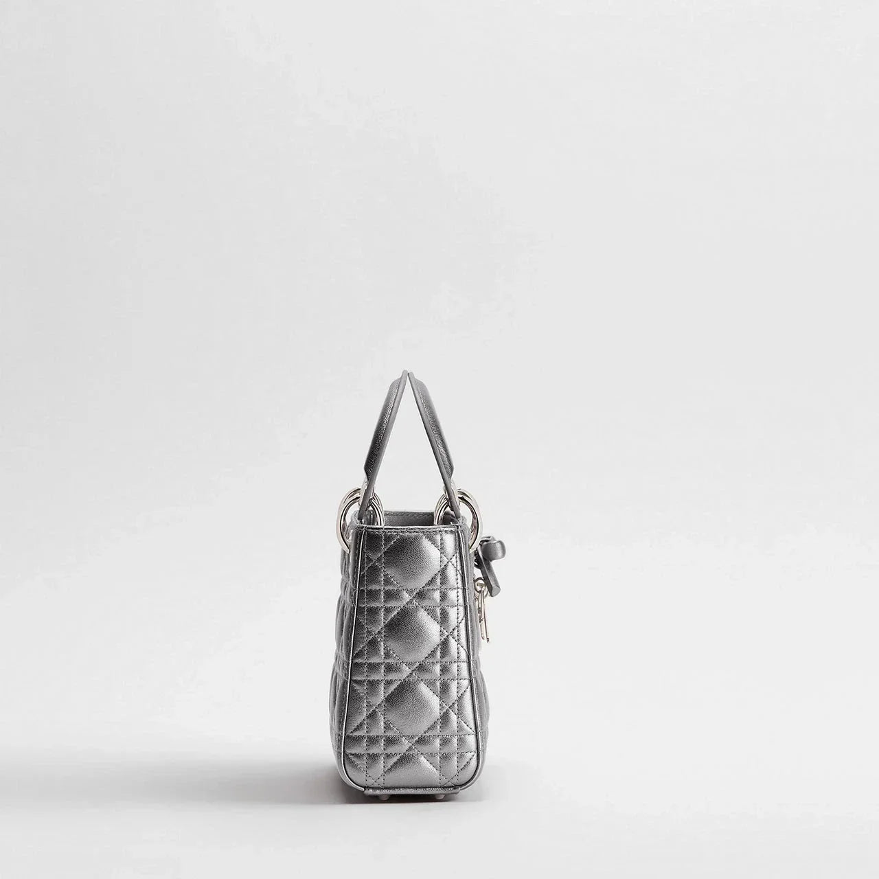 Dior Sac Lady Argentée Mini à chaîne