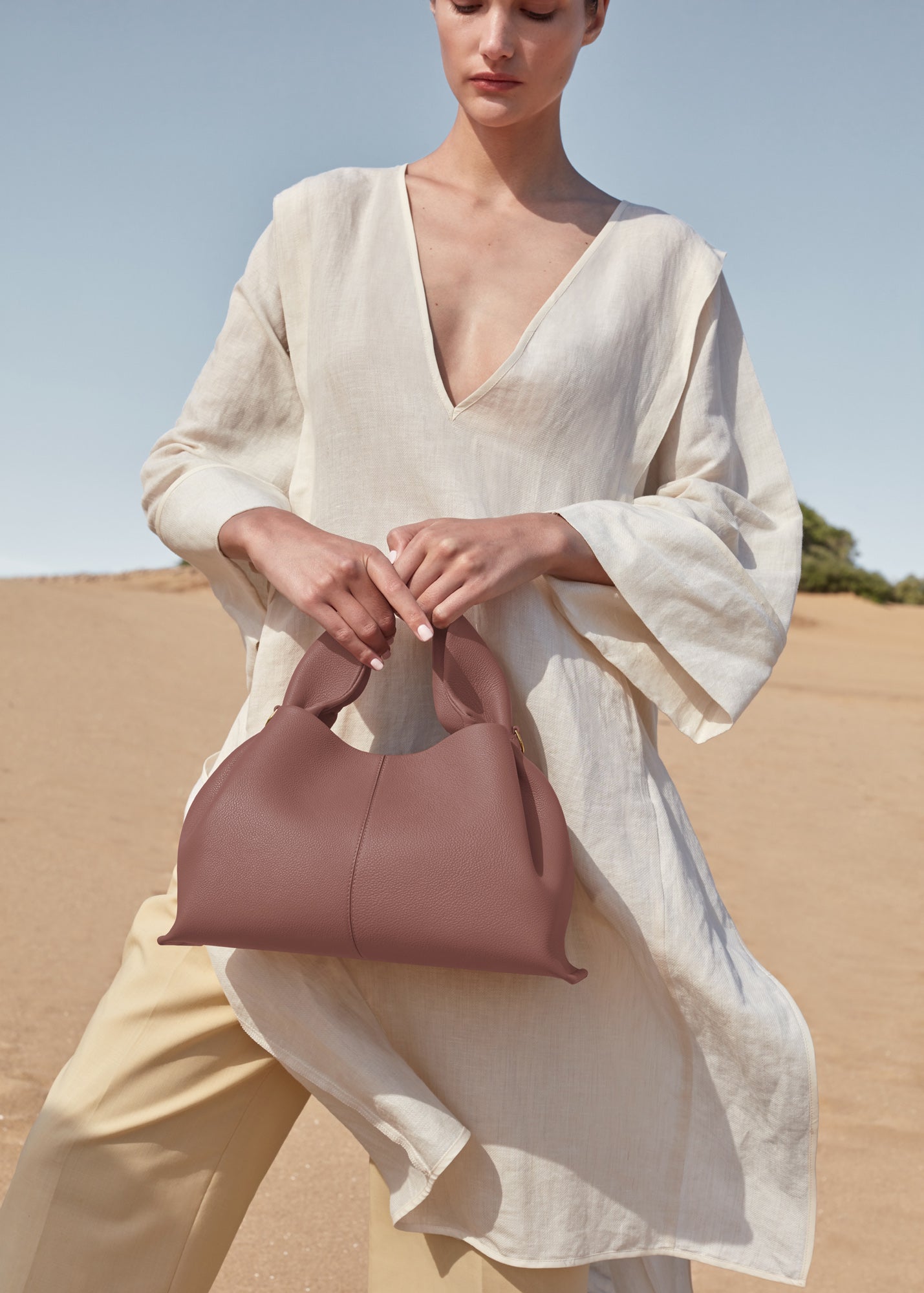 Polène Sac Numéro Neuf Blush Grainé