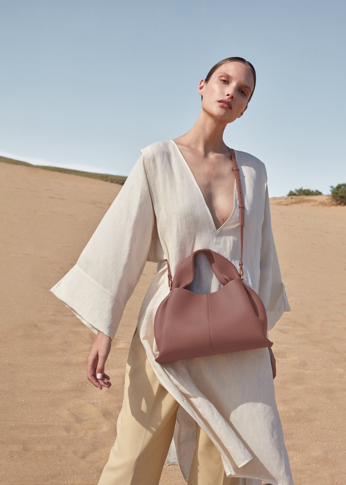 Polène Sac Numéro Neuf Blush Grainé