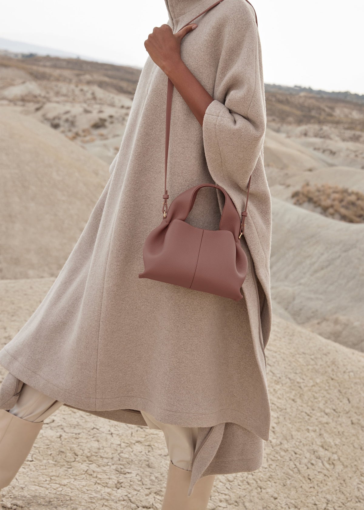 Polène Sac Numéro Neuf Mini Blush Grainé