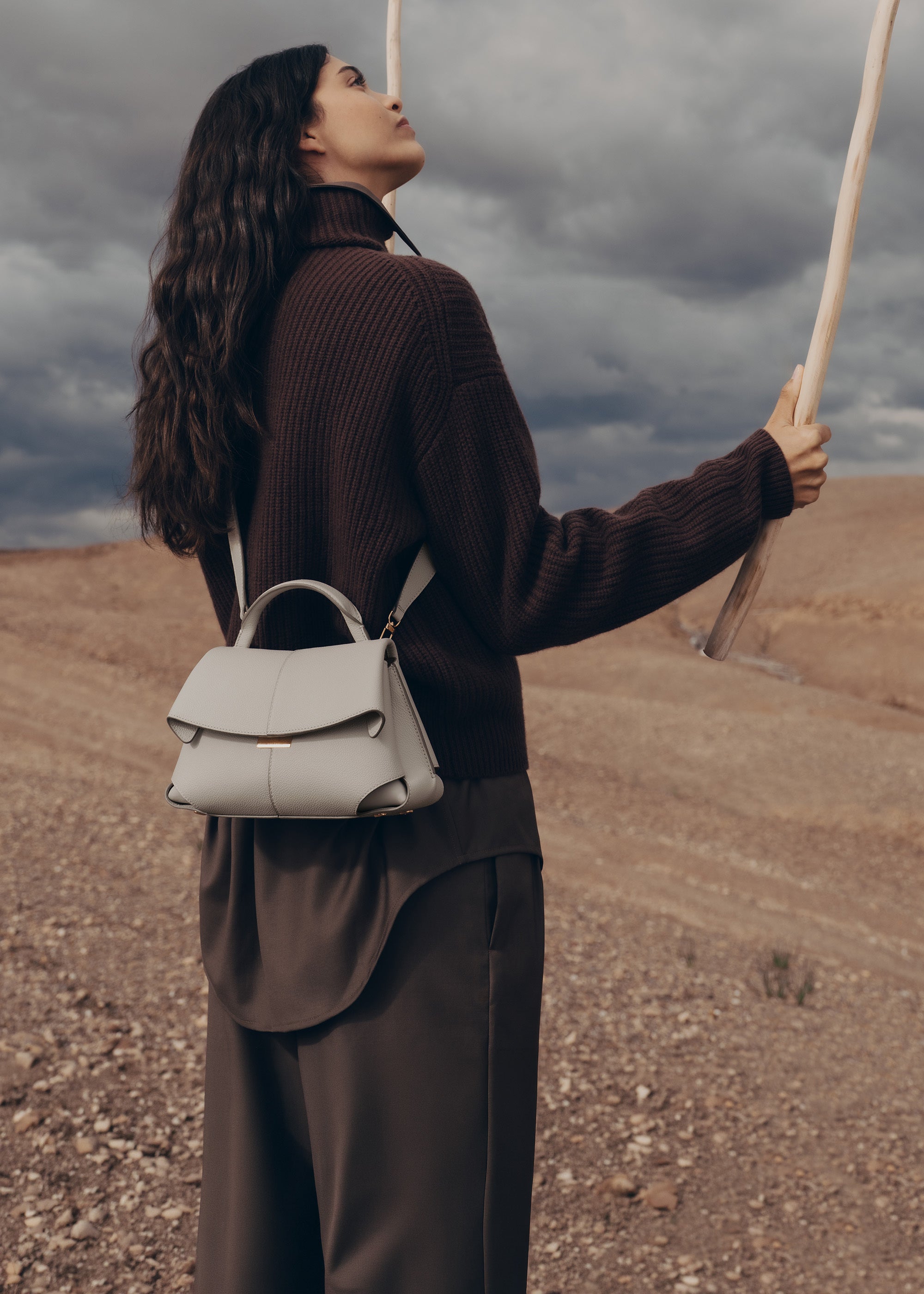 Polène Sac Mokki Mini Craie Grainé