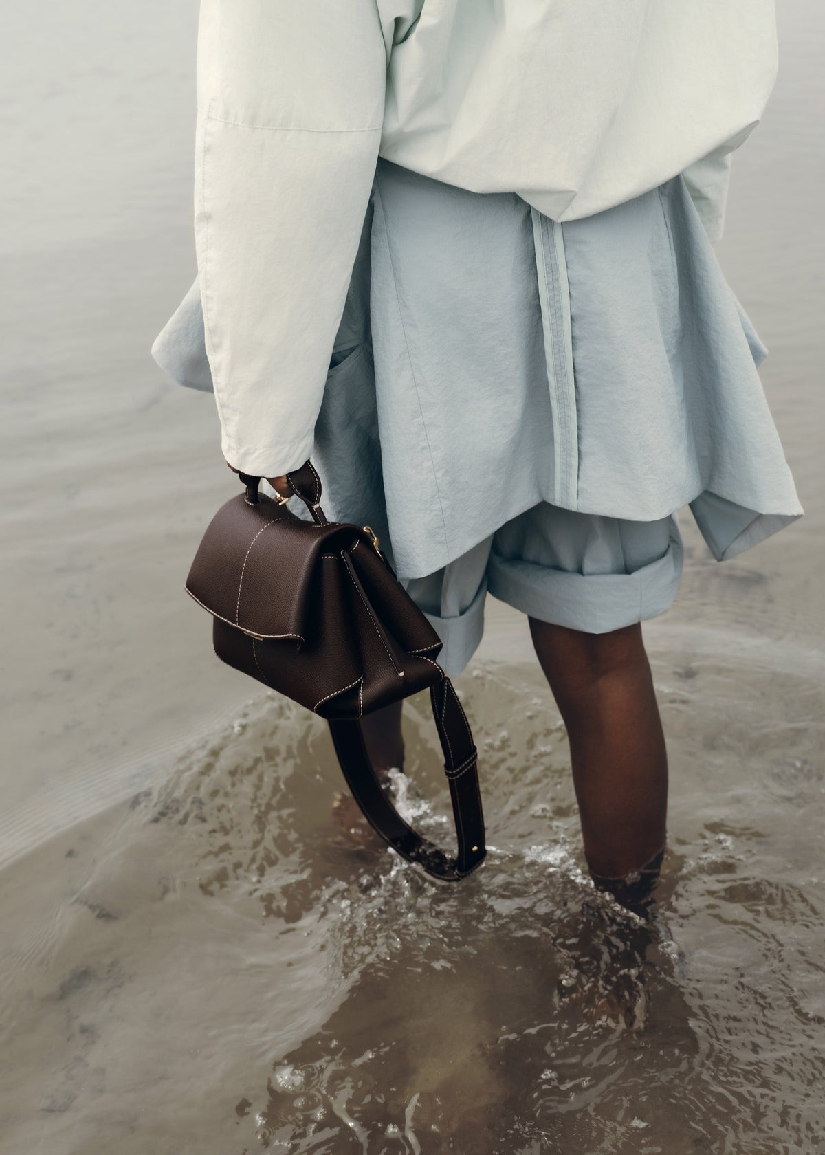 Polène Sac Mokki Mini Ébène Grainé