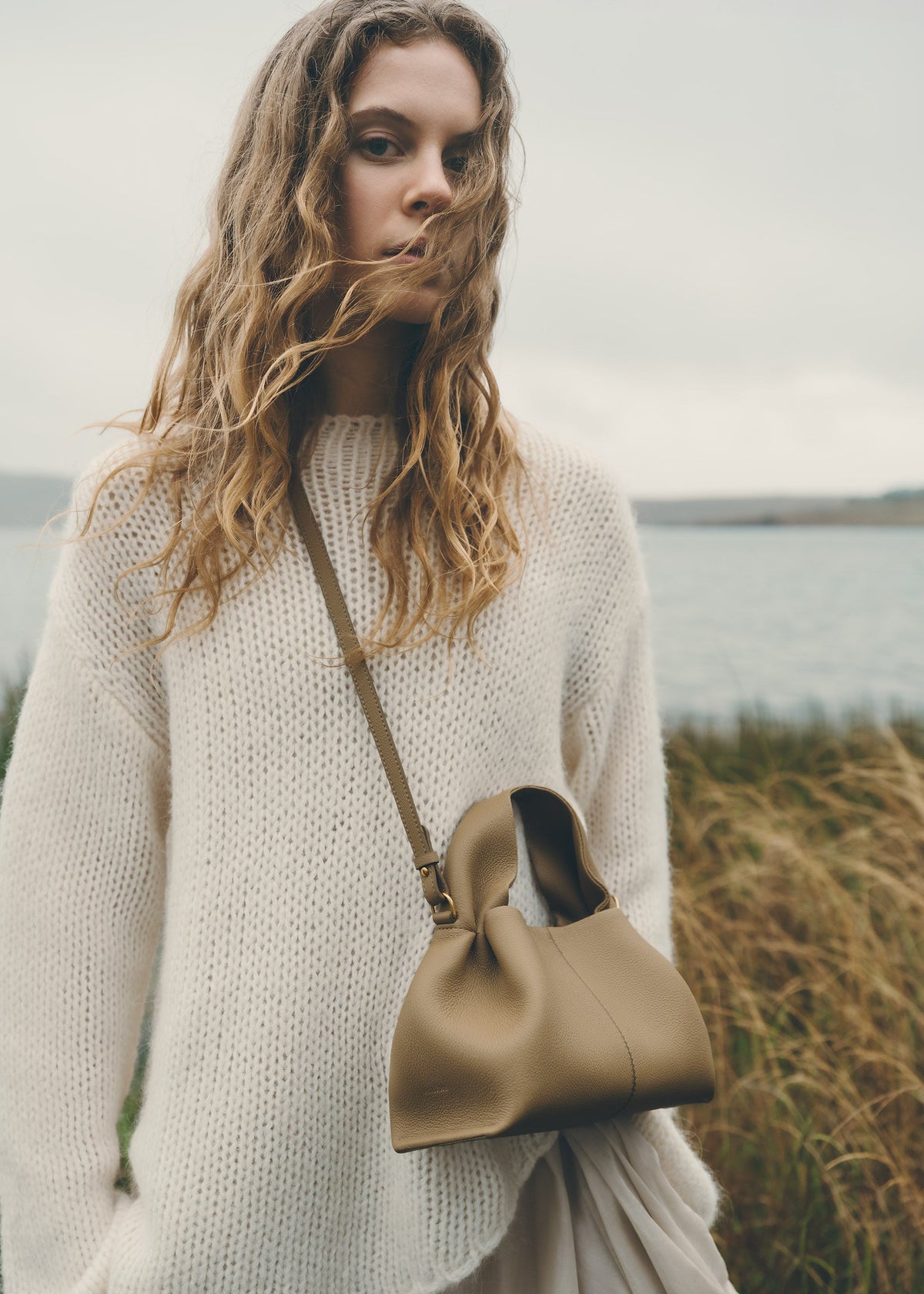 Polène Sac Numéro Neuf Mini Olive Fumée Grainé