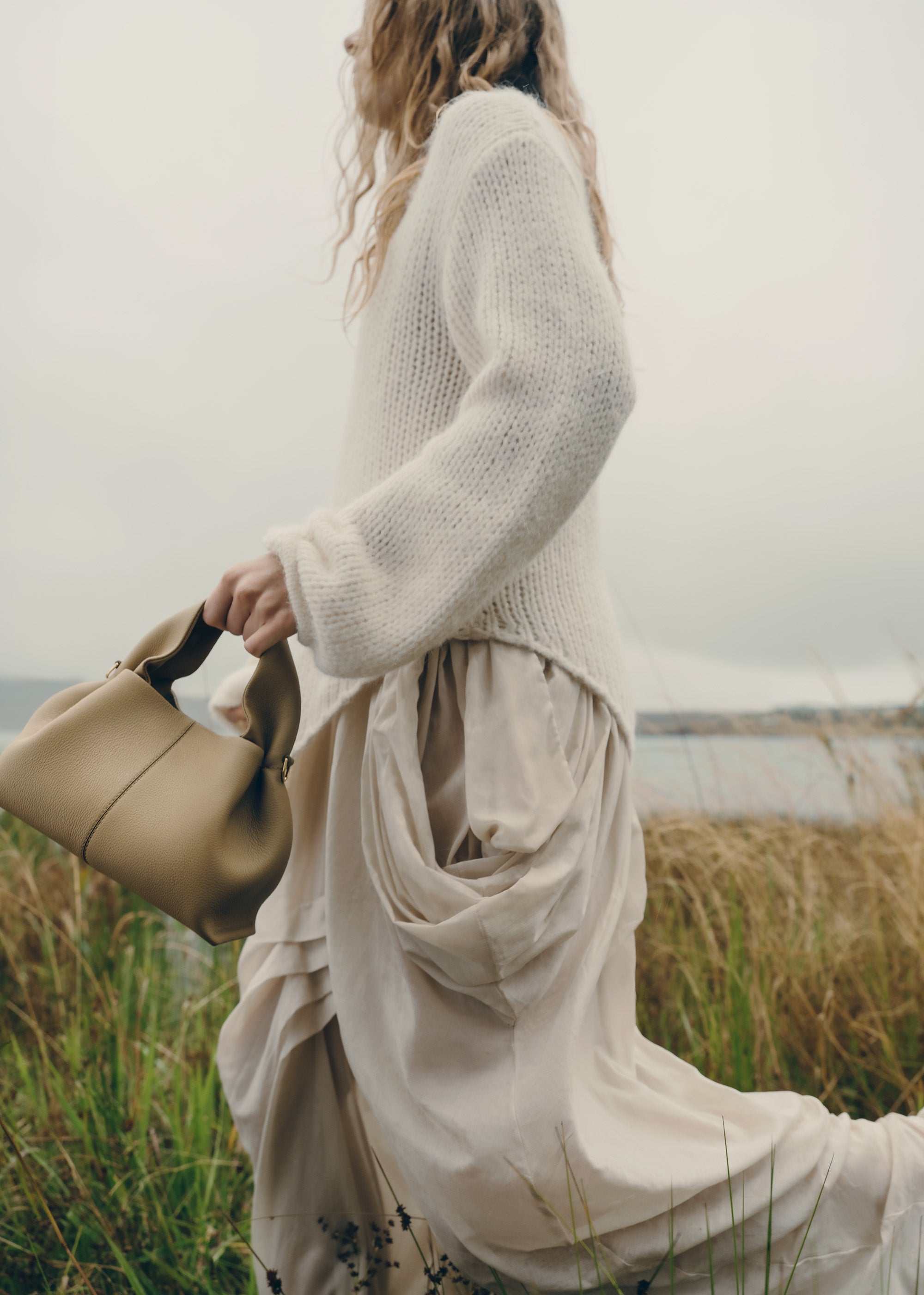 Polène Sac Numéro Neuf Mini Olive Fumée Grainé