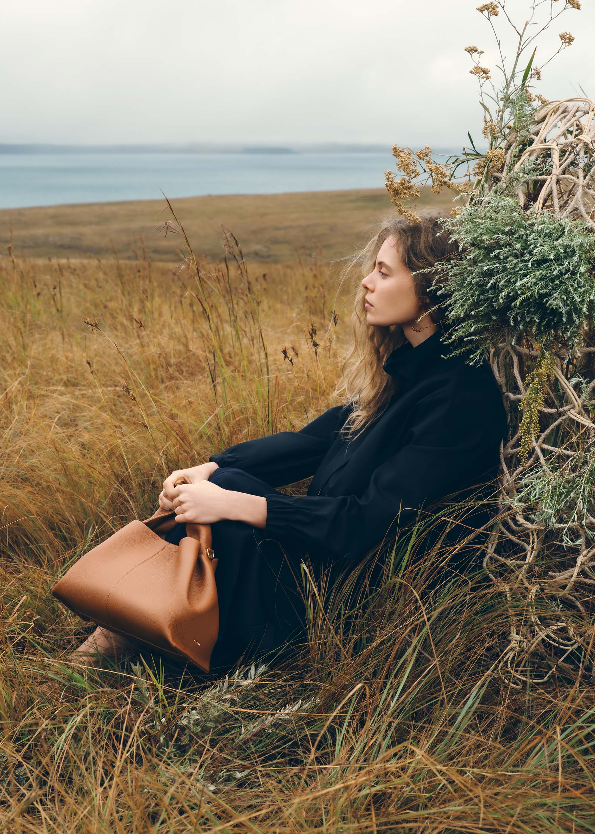 Polène Sac Numéro Neuf Camel Grainé