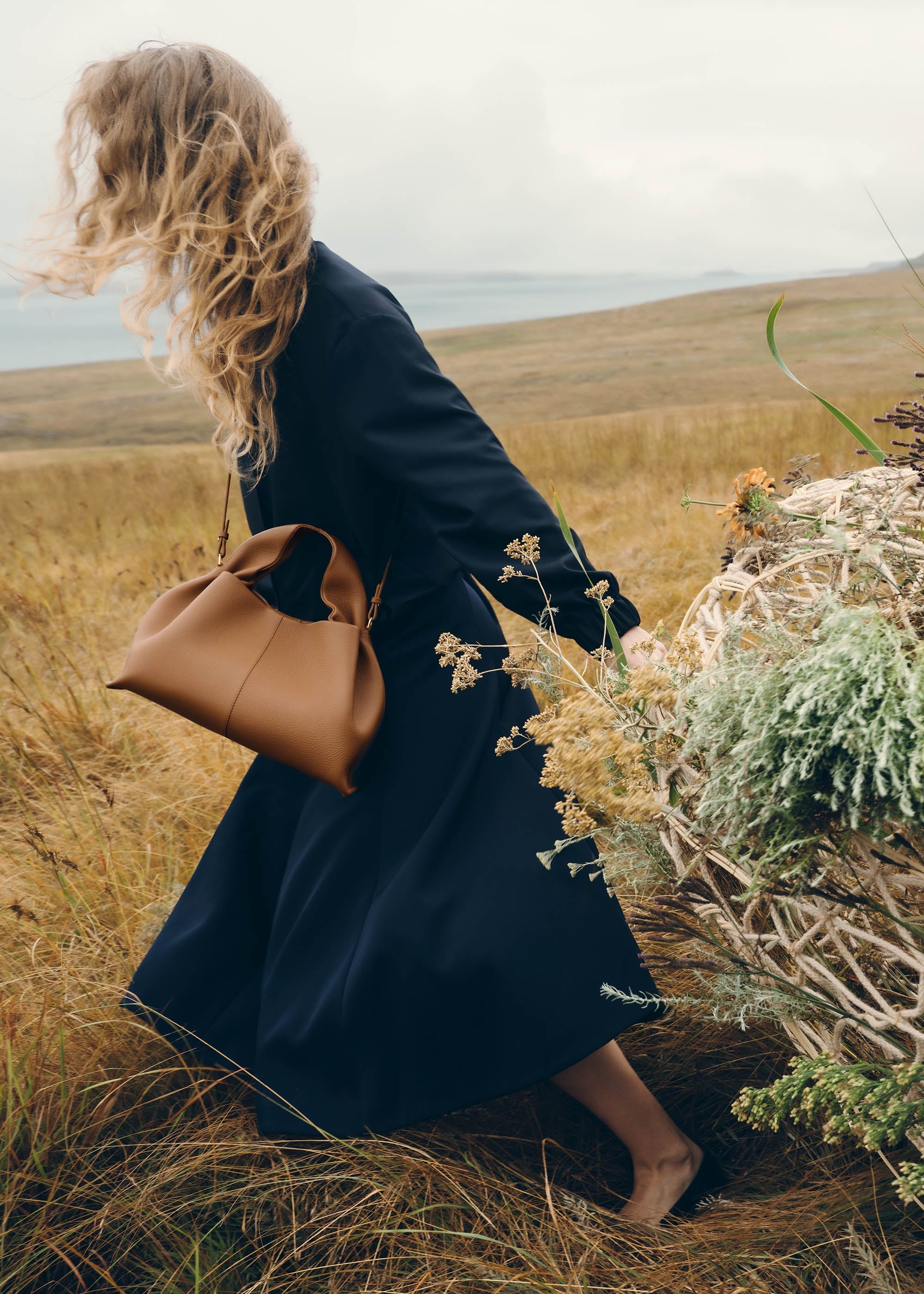 Polène Sac Numéro Neuf Camel Grainé