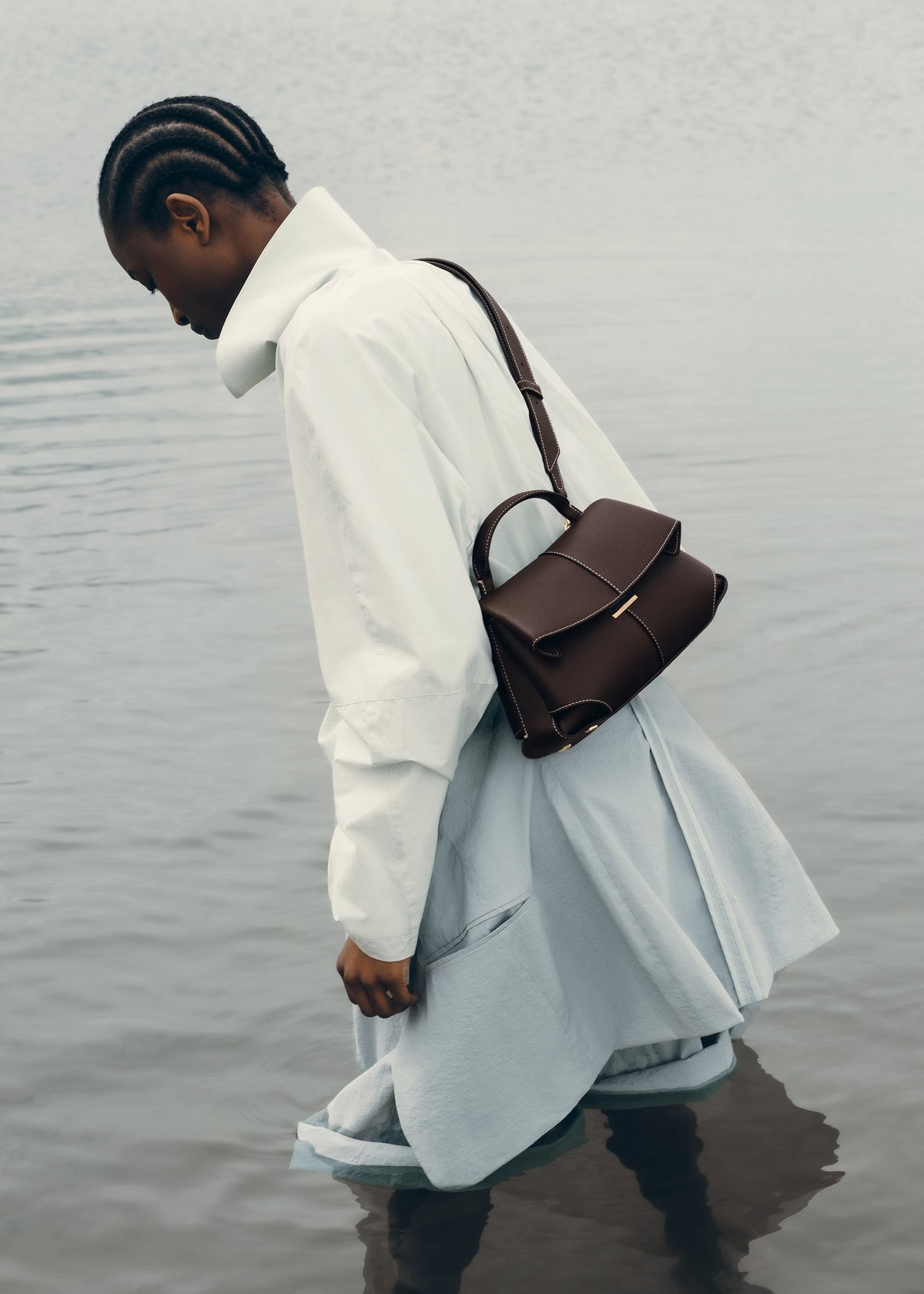 Polène Sac Mokki Mini Ébène Grainé