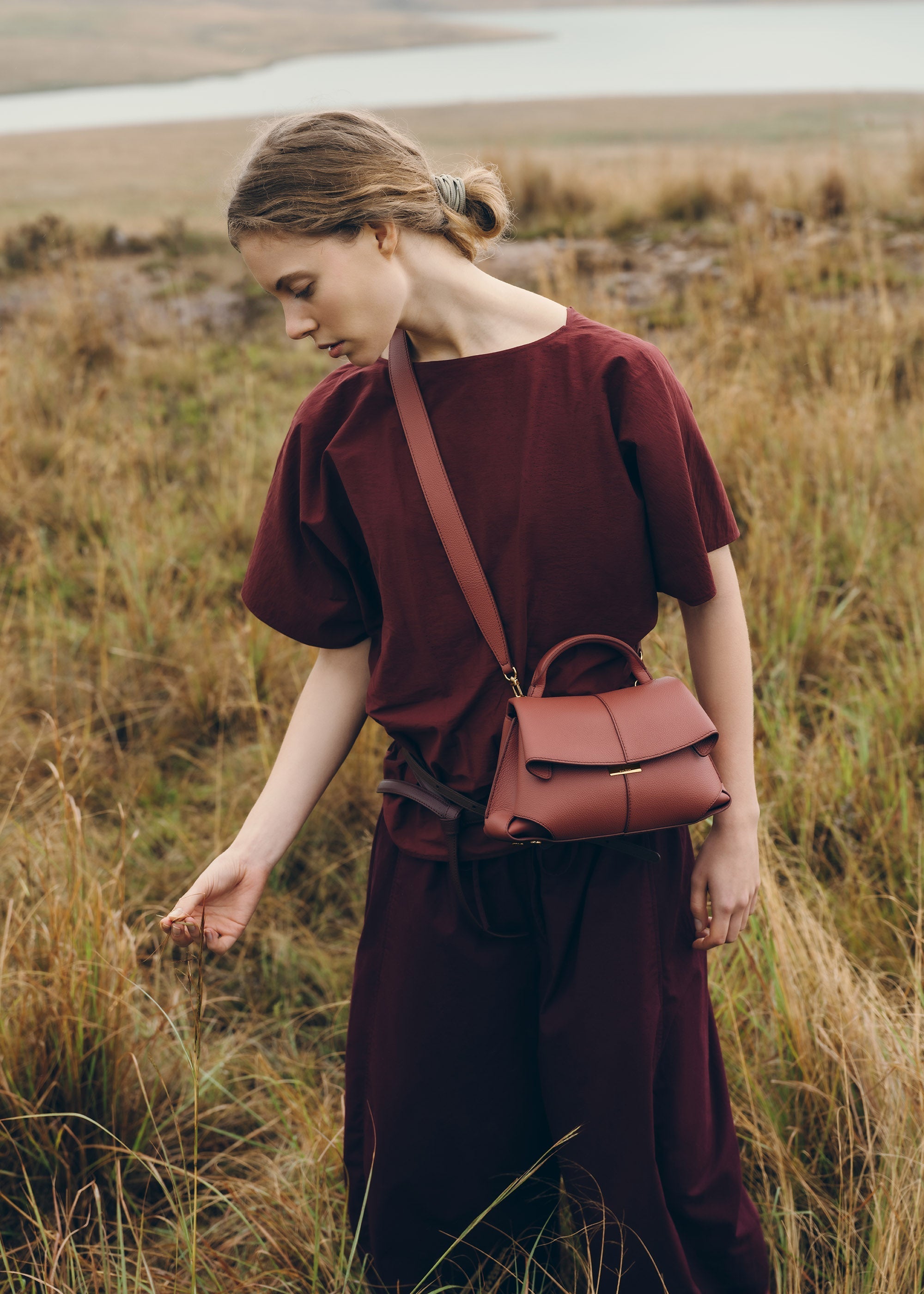 Polène Sac Mokki Mini Terracotta Grainé