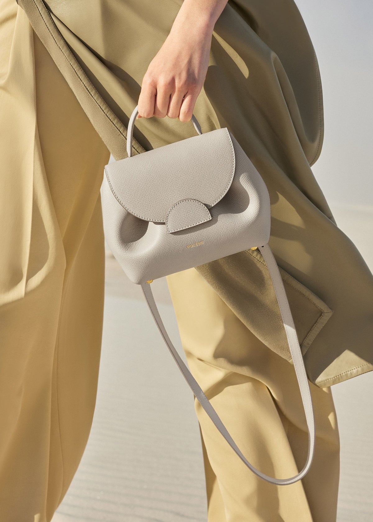 Polène Sac Numéro Un Nano Craie Grainé