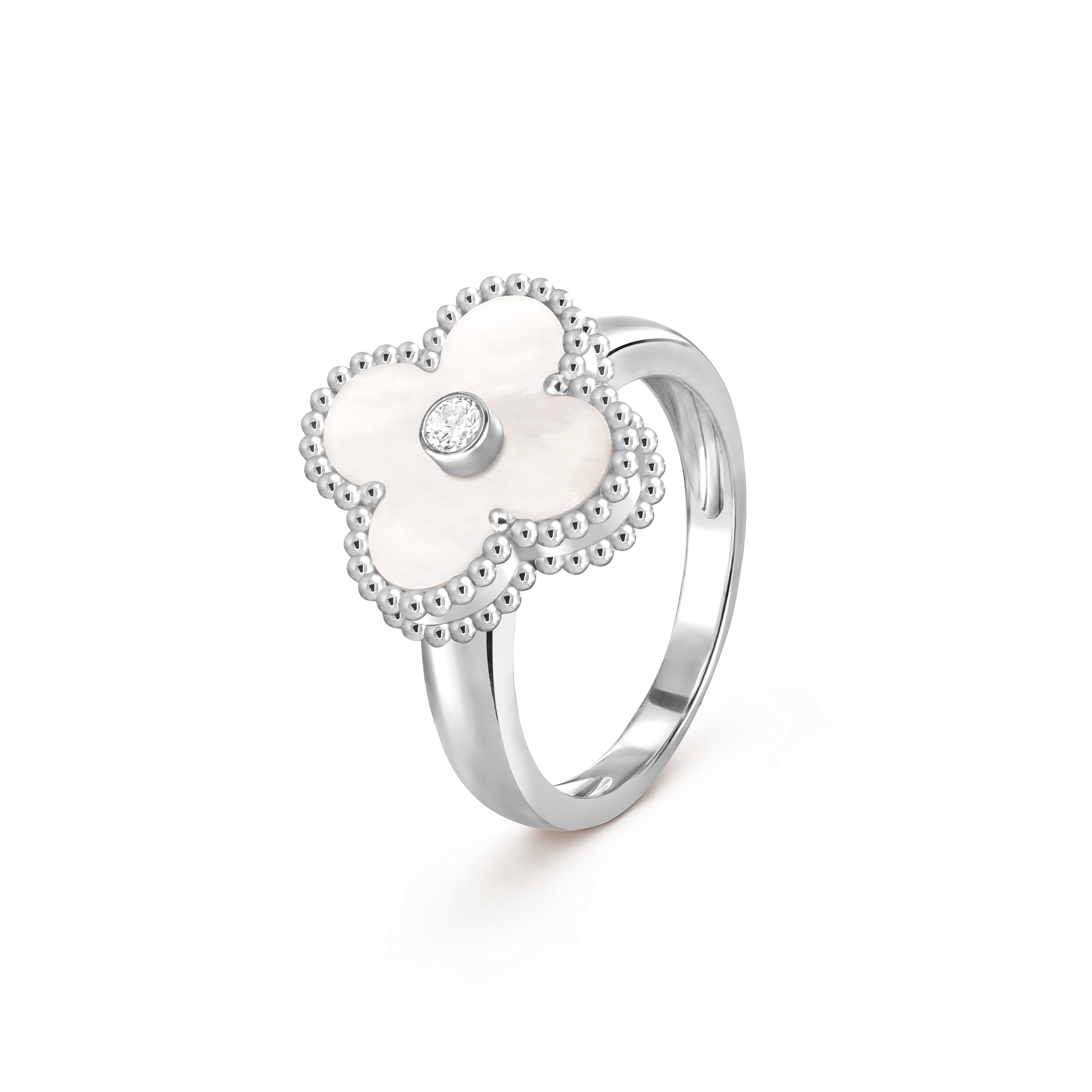 Van Cleef Bague Vintage Alhambra Nacre