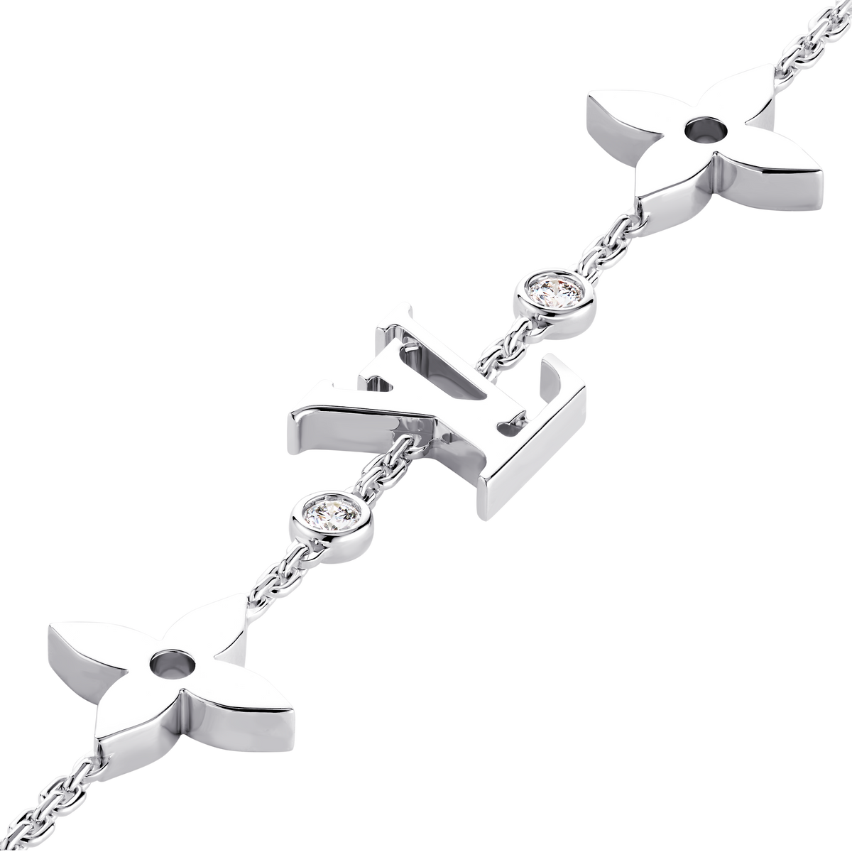 LV - Bracelet Monogram Blossom Or Blanc