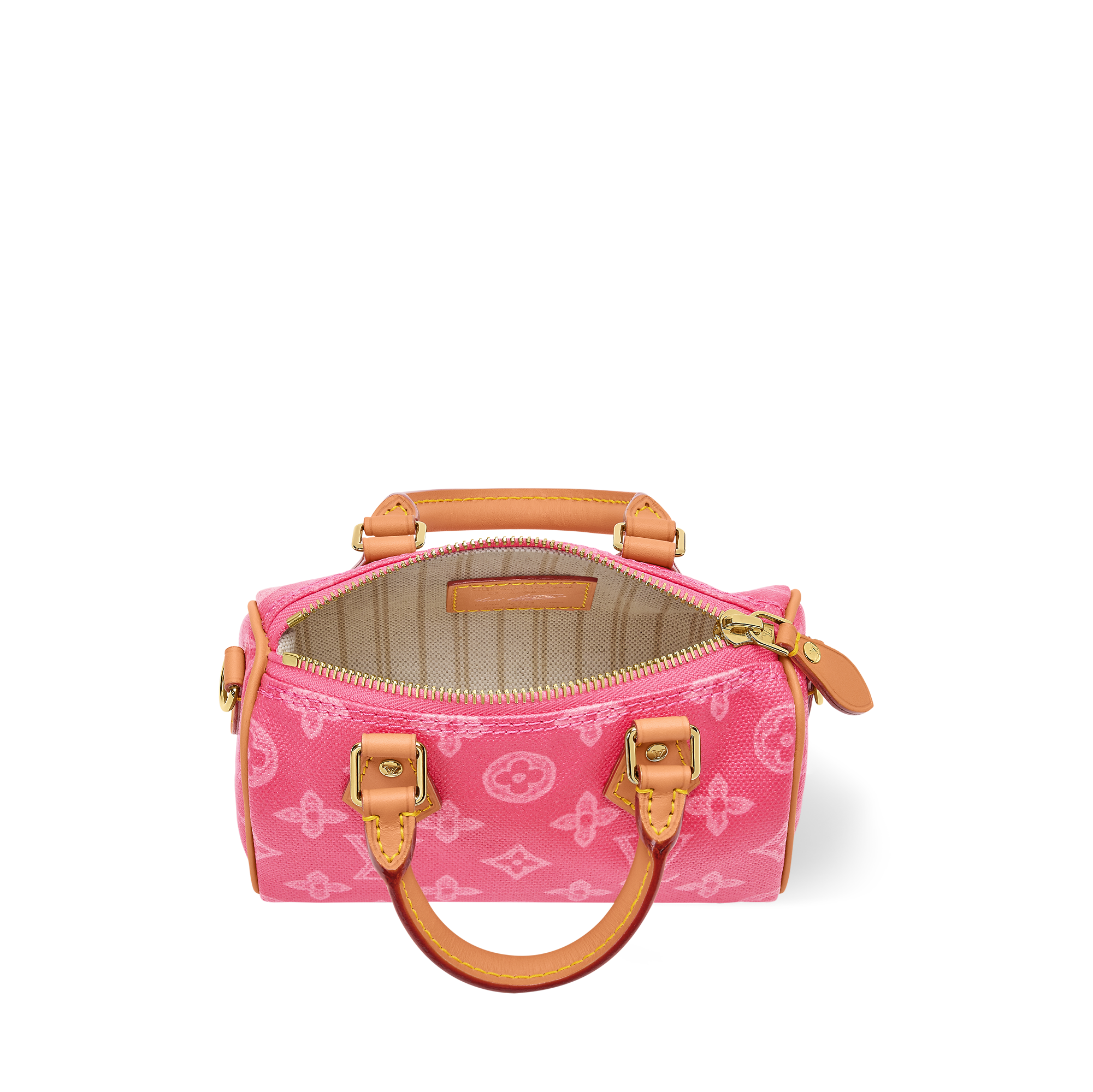 LV Sac Nano Speedy Toile Rose