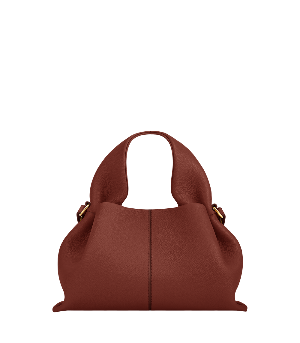 Polène Sac Numéro Neuf Mini Argile Rouge Grainé