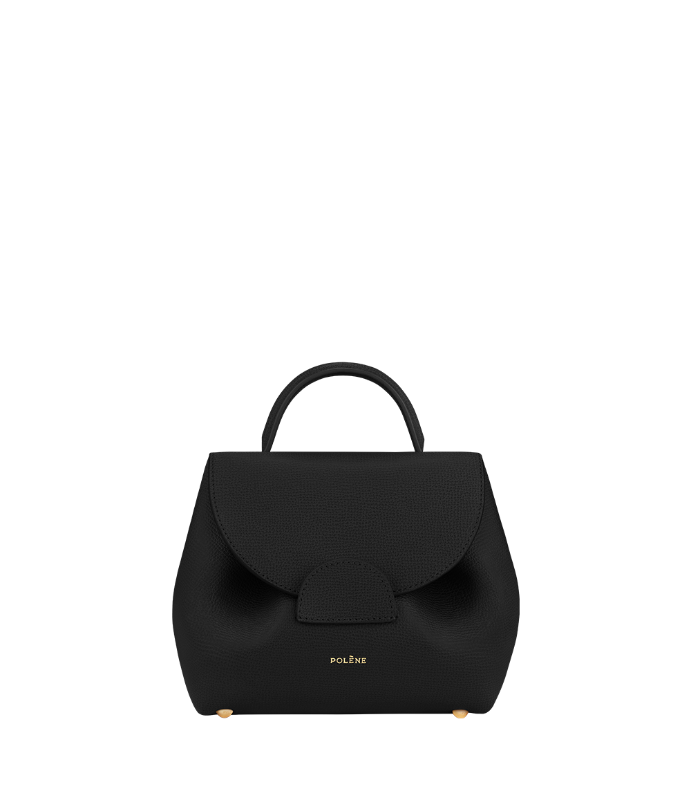 Polène Sac Numéro Un Nano Noir Grainé