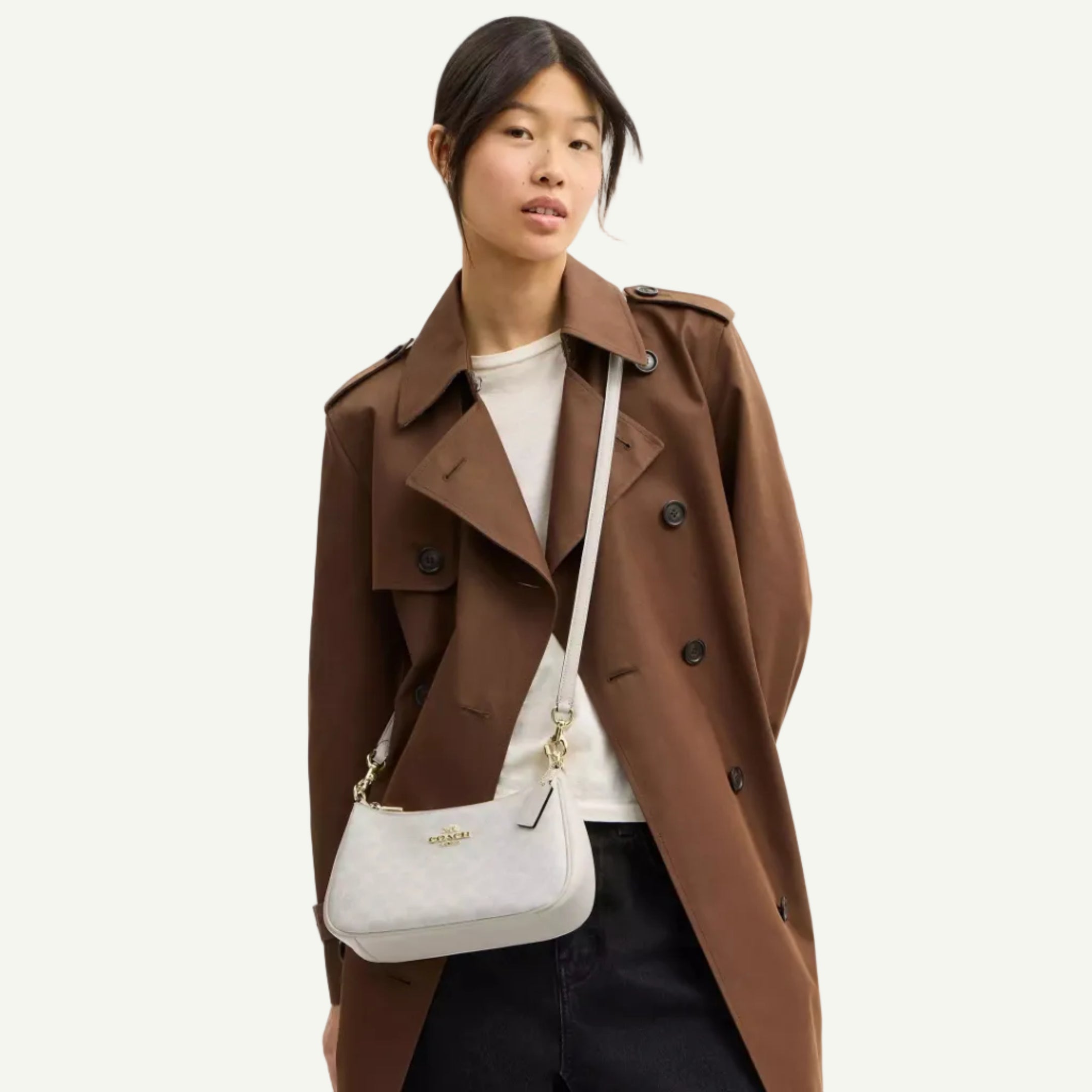 Coach Sac Teri Toile Blanc