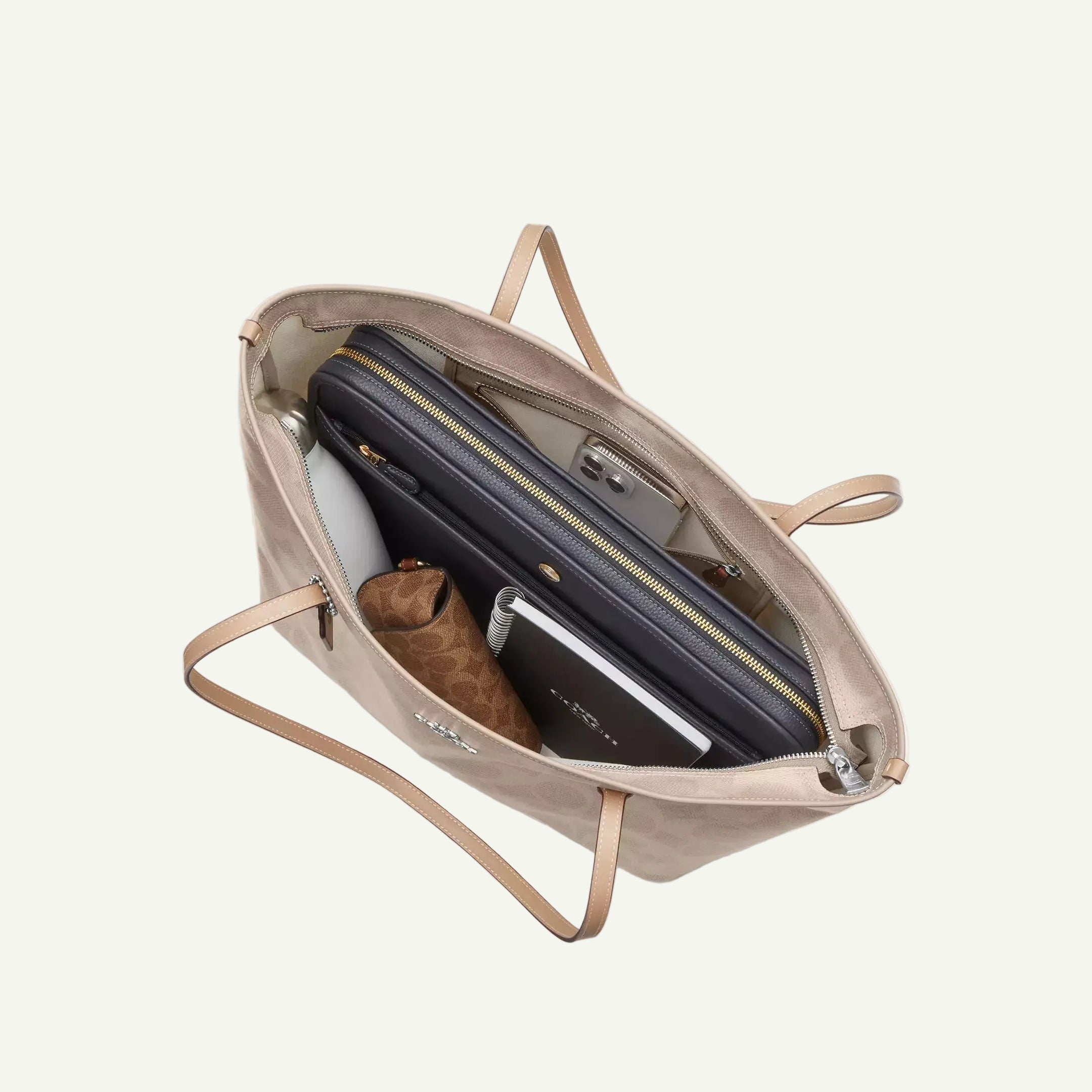 Coach Sac Cabas City Sable Toile