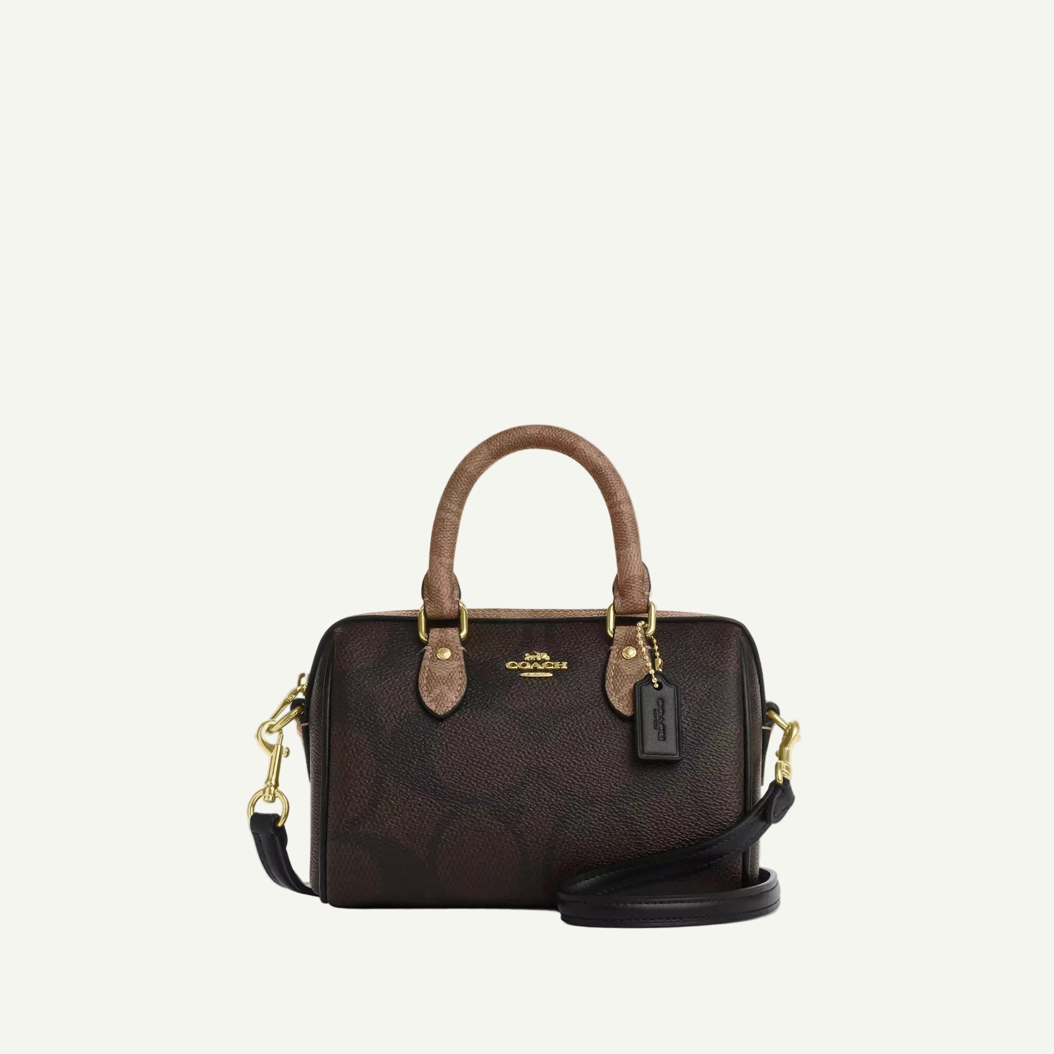Coach Mini sac Bandoulière Rowan Marron Toile
