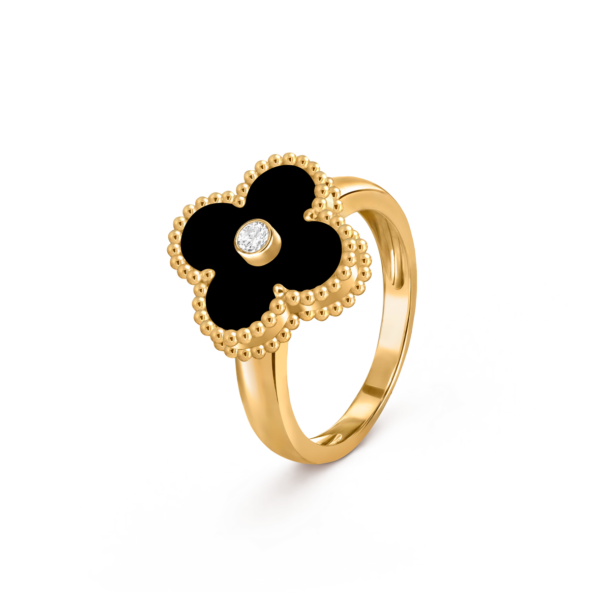 Van Cleef Bague Vintage Alhambra Onyx