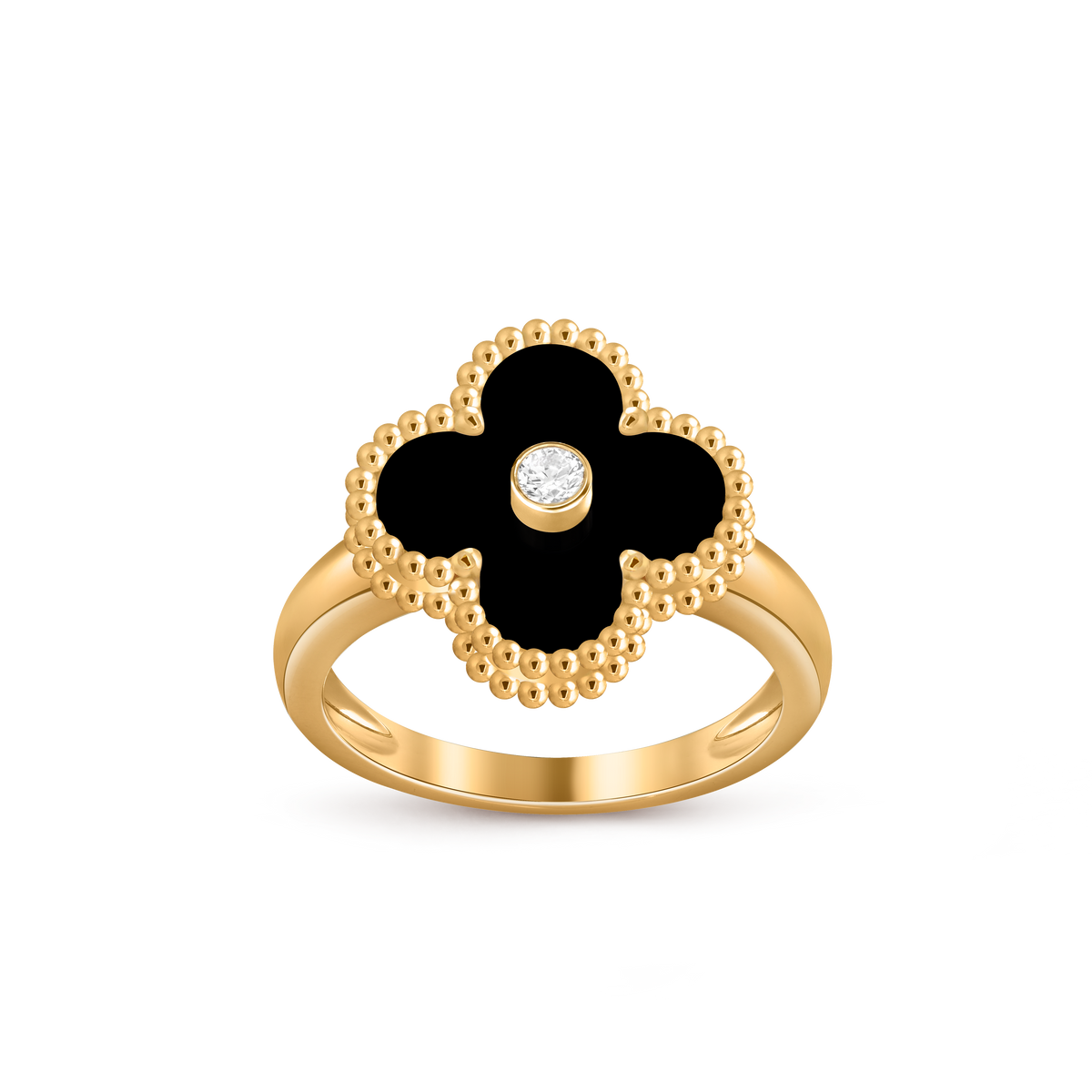 Van Cleef Bague Vintage Alhambra Onyx