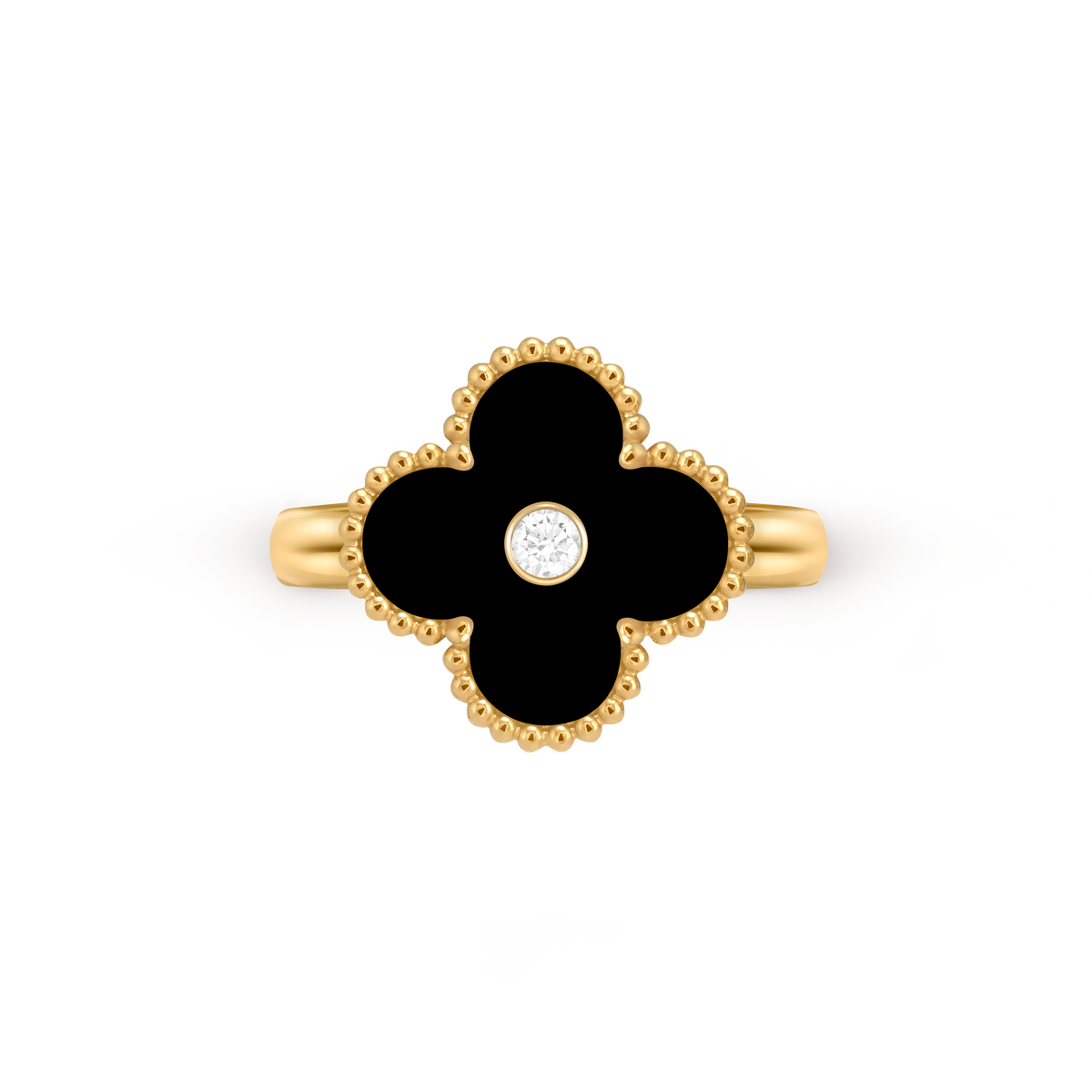 Van Cleef Bague Vintage Alhambra Onyx