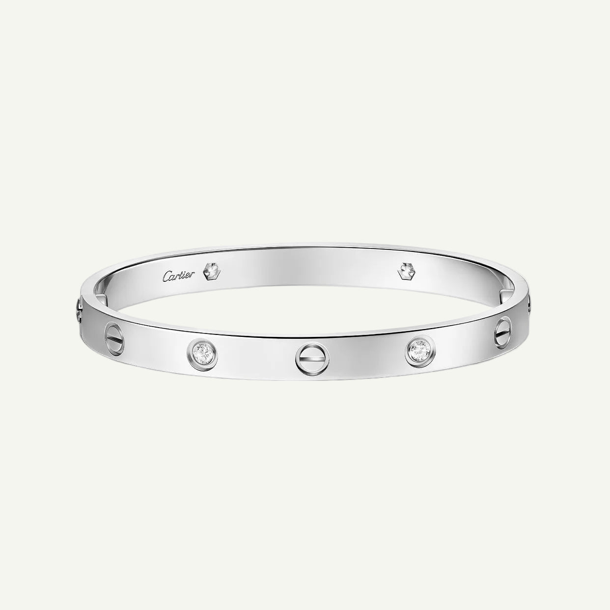 Cartier - Bracelet Love, 4 diamants Or Blanc