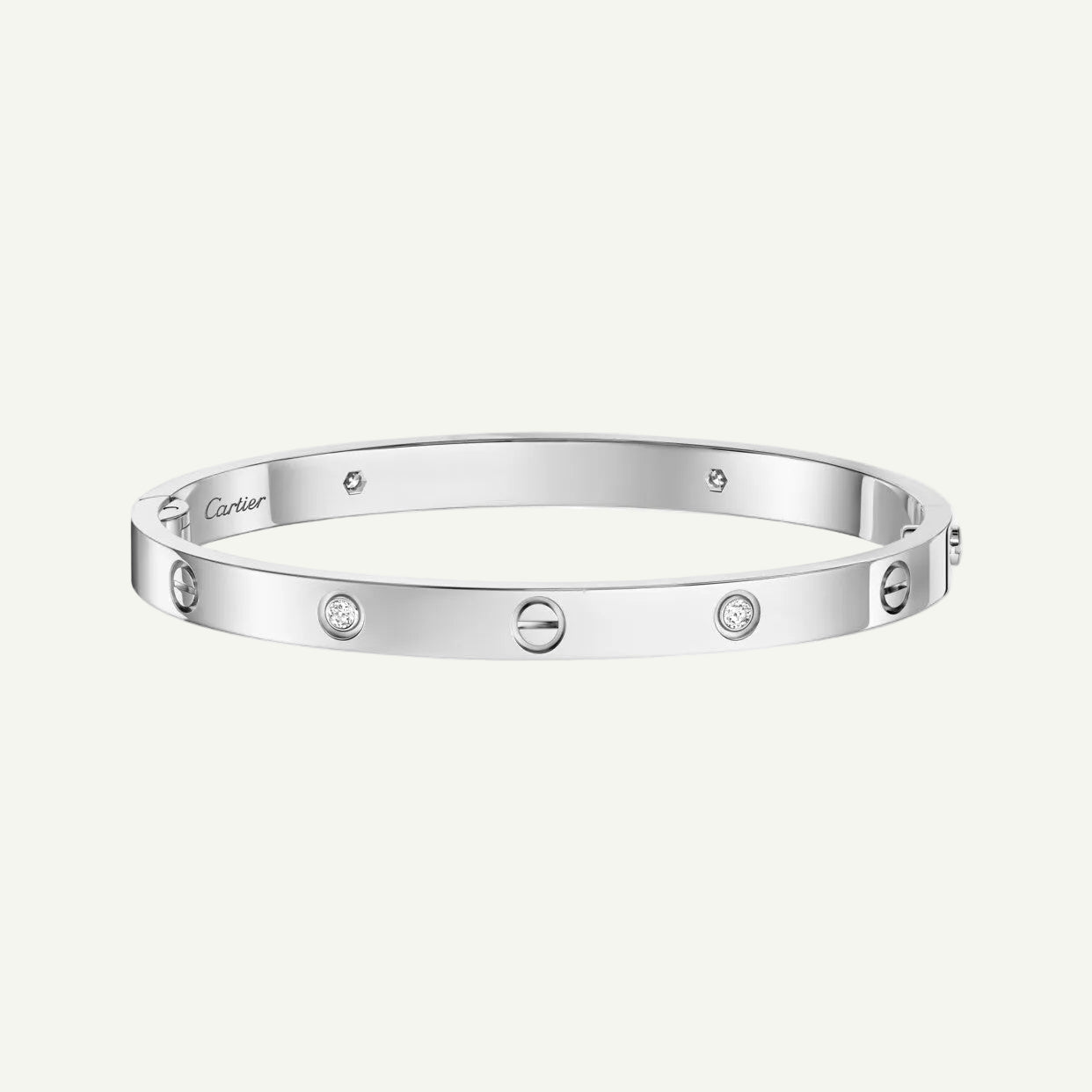 Cartier - Bracelet Love, 4 diamants Or Blanc